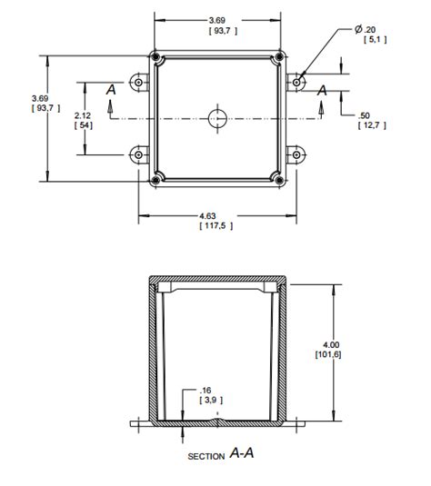 4x4 junction box depth|junction box size in mm.